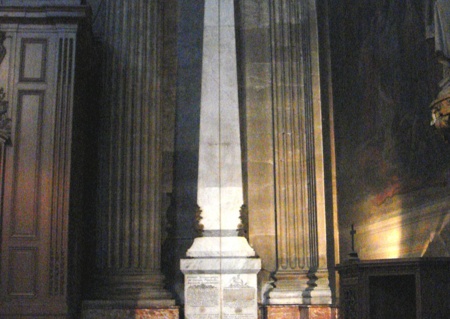 Le "gnomon" de l'église Saint-Sulpice