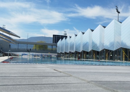 Piscine aqualudique du Stade / visite de l'environnement de la piscine / les coulisses