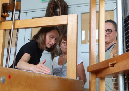 Démonstrations autour du travail de Luce Couillet (tissage) et de Vincent Le Bourdon (terre)