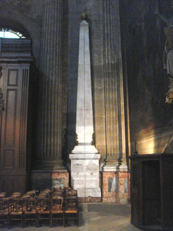 Le "gnomon" de l'église Saint-Sulpice