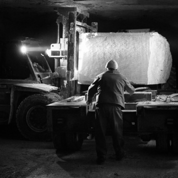 Visite d'une carrière d'extraction de pierre