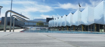 Piscine aqualudique du Stade / visite de l'environnement de la piscine / les coulisses