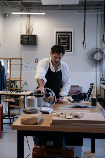Visite de l'atelier de Tony Jouanneau (Ennoblisseur textile) et présentation du travail de Martin Blanchard (Designer)